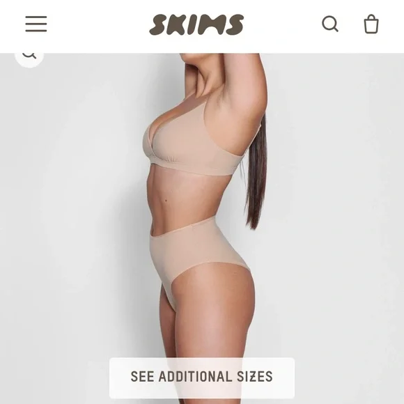 SKIMS “Fits Everybody Crossover Bralette” Size Small - Picture 3 of 4